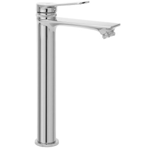 Baterie Lavoar REA VIRAL CHROME HIGH, Montaj Pe Blat, Capat Fix, Monocomanda, Inaltime 30.5 Cm, Crom - Img 1