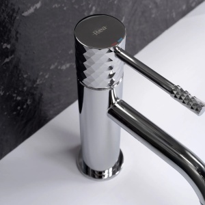 Baterie pentru lavoar Lungo Diamond, Culoare Crom - Img 4