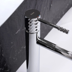 Baterie pentru lavoar Rea Lungo Diamond, Culoare Crom - Img 6
