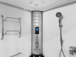 Cabina de dus 135x135x220cm, Sistem hidromasaj+ Functie sauna cu aburi+Cada de dus - Img 4