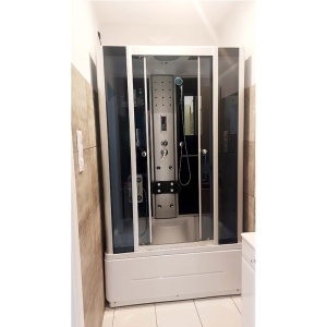 Cabina de dus Cu Hidromasaj si Sauna 120x85cm , Desing Modern - Img 2