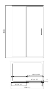 Cabina de dus dreptunghiulara din sticla securizata si rame cromate Mediterraneo Iris 120 x 90 cm - Img 3