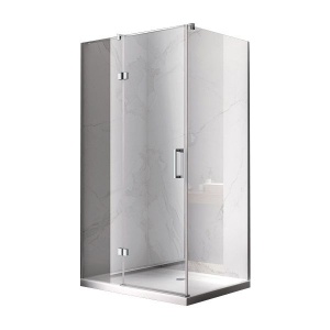 Cabina de dus Dreptunghiulara KZ03B, Design Moderm 110x90cm, Culoare Crom