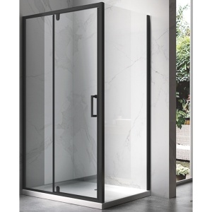 Cabina de dus Dreptunghiulara KZ07D, Design Modern 120x100cm, Culoare Negru - Img 3
