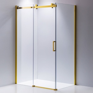 Cabina de dus Dreptunghiulara KZ202C, Design Modern 120x90cm, Culoare Auriu - Img 3