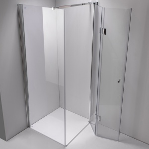 Cabina de dus KZ1180A Patrata , Design Modern cu Usa Batanta 80x80cm, Culoare Crom - Img 5