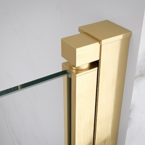 Cabina de dus KZ12B dreptunghiulara, Dimensiune 100x80cm, Culoare Auriu Periat - Img 5