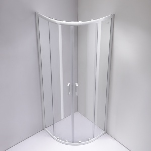 Cabina de dus KZ94A Semirotunda 80x80cm, Design Modern, Culoare Alb - Img 5