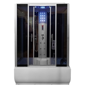 Cabina de dus MO-02005 cu hidromasaj crom 150X83X220CM