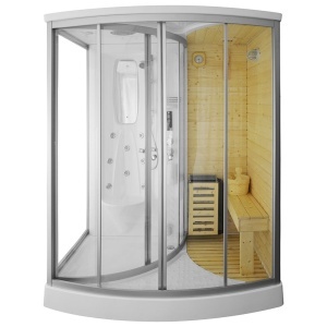 Cabina de dus multifunctionala MO-1706 TRIO , Sauna uscata, Sauna cu aburi si dus, 165x105x215 cm