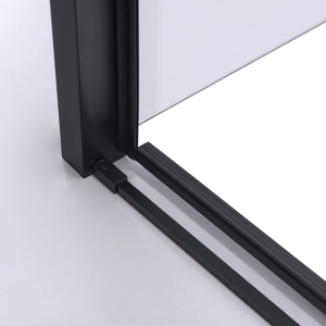 Cabina de dus NOVA Super slim, Dimensiune 100x80cm, Sticla securizata 6mm, Culoare Negru - Img 6