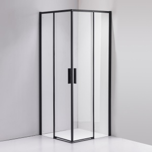 Cabina de dus Patrata Super Slim Nova , Design Modern 90x90cm , Culoare Negru - Img 2
