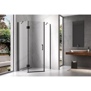 Cabina de dus pentagonala KZ10A neagra 80x80 cm - Img 6