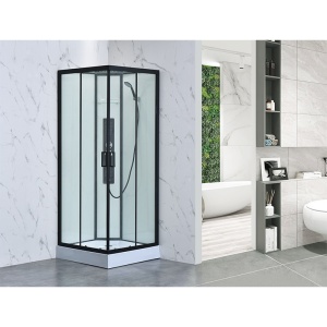 Cabina dus de colt cu hidromasaj, Cadita patrata, 80x80cm, Inaltime 210 cm - Img 6