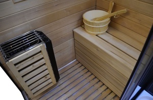 Cabina multifunctionala MO-1752B, sauna uscata, sauna cu aburi si cabina de dus, pe stanga. Dimensiune 180x110x223cm - Img 5
