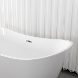 Cada De Baie De Sine Statatoare 160x75x73cm, Design Elegant , Culoare Alb - Img 4