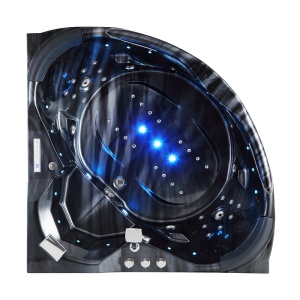 Cada de baie EOS932 Cu Hidromasaj ,Dimensiune 155x155cm, Culoare Black Wave - Img 3
