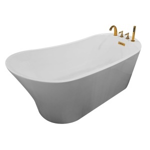 Cada de baie freestanding cu baterie aurie 170X80X72cm