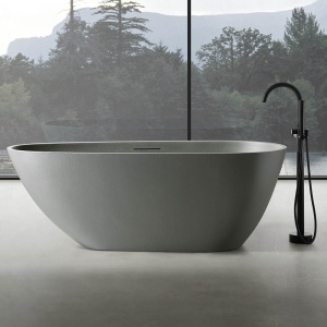 Cada De Baie Freestanding, Design Modern 170x75x60cm, Strat Abraziv , Culoare Grey - Img 2