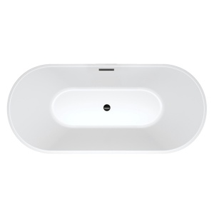 Cada de baie Lisbona 502B 160x75cm , Culoare Alb, Deversor Cromat - Img 2