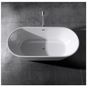 Cada de baie PRO LETISIA 170 cm , free-standing, design modern, Alba - Img 3