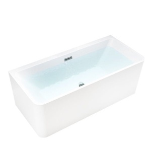 Cada de baie SOFIA 515D, Dimensiune 170x75cm, Culoare Alb, Deversor Crom - Img 1