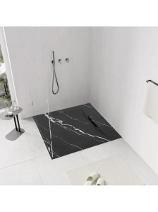 Cadita de dus 90x90 Bazalt CARRARA Black - Img 7