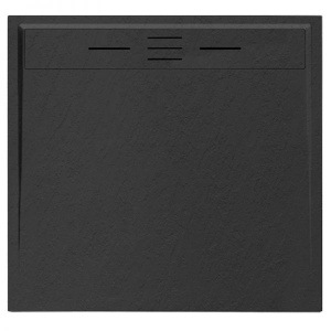 Cadita de dus DEKO Slim, Structura de piatra 90x90cm, Culoare Negru