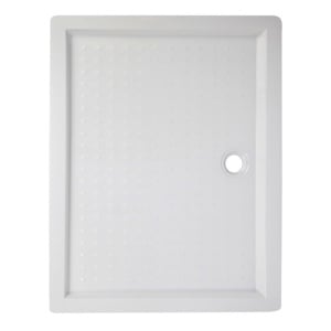 Cadita de dus dreptunghiulara inalta antialunecare SXL04 100 x 90 cm alba