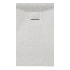 Cadita de dus dreptunghiulara slim model piatra Juko 100x80 cm alba