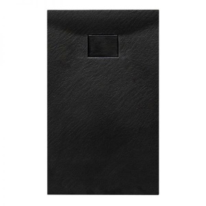 Cadita de dus JUKO Slim, Structura de piatra 100x80cm, Culoare Negru