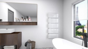 Calorifer de baie Portprosop 120x50cm, Horizont White Slim, Culoare Alb - Img 3