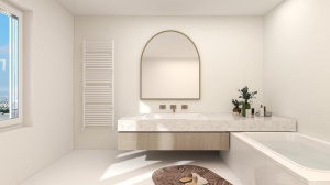 Calorifer de baie Portprosop Smart White 1510x550mm, Culoare Alb - Img 3
