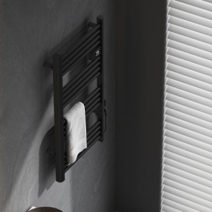 Calorifer electric vertical LOA-BL ECO 500W pentru baie 96x54, negru - Img 7