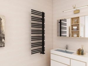 Calorifer Portprosop Linear Black 125x50cm, Design Modern, Culoare Black