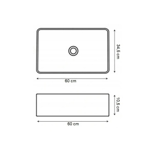 Chiuveta de blat PRO CUBIC MARMURA lucioasa,dimensiunea 60 x 34,5 x 10,5 cm - Img 2