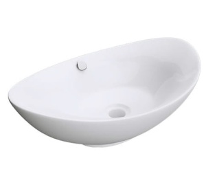 Chiuveta de blat PRO LARA, Dimensiuni 58 cm x 38 x 19 cm, Ceramica sanitara, Fara gaura baterie, Alb - Img 3