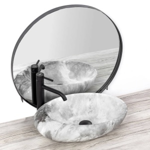 Chiuveta de blat REA ROXY C, Dimensiuni 49 x 31 x 13.5 cm, Forma Ovala, Ceramica sanitara, Alb - Img 5