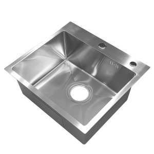 Chiuveta de bucatarie Alor CH cu o singura cuva, otel inoxidabil, cu gaura de baterie, dimensiune 50x50 cm - Img 10