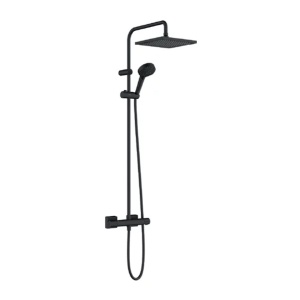 Coloana de dus cu baterie termostatata negru mat Hansgrohe Vernis Shape 240