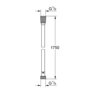 Furtun de dus Grohe SilverFlex 175 cm crom periat Supersteel - Img 2