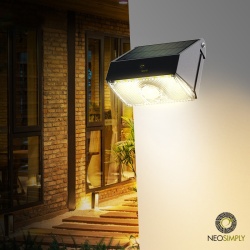 Lampa Solara De Exterior LED, NeoSimply, 1000 Lumens, 10W, 20 led-uri, IP65, cu senzor de proximitate si 3 moduri smart de operare - Img 2