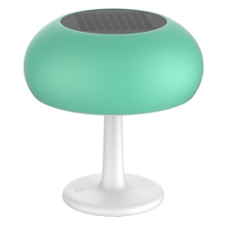 Lampa Solara LED Portabila si Reincarcabila de Interior Exterior, Mushroom Neosimply, 500 lumeni, 4 Moduri de utilizare, panou solar, Green