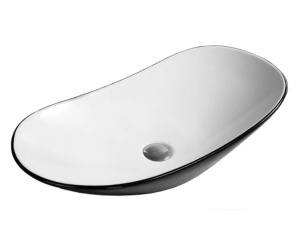 Lavoar de blat VELDMAN ZUZAN 60 cm alb negru mat - Img 1