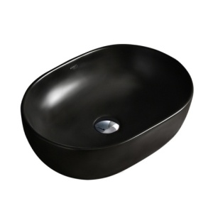 Lavoar pe blat, Neo, Material Ceramica, Negru Mat, Dimensiune 48x34.5x13.5 cm - Img 1