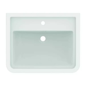 Lavoar pe mobilier Ideal Standard Atelier Calla alb lucios 67 cm cu orificiu baterie si preaplin - Img 2