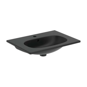 Lavoar pe mobilier Ideal Standard Tesi 63x45 cm negru mat - Img 1
