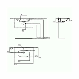 Lavoar pe mobilier Ideal Standard Tesi 82x45 cm - Img 4