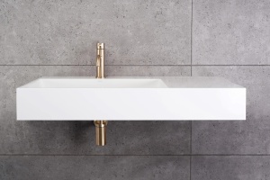 Lavoar pentru blat Archi 90 cm , Culoare alb - Img 2
