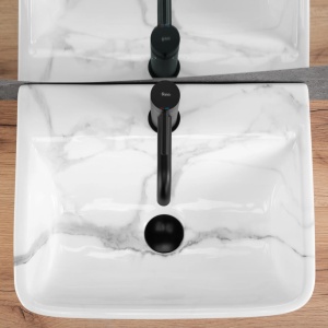 Lavoar pentru blat REA Altea Cloudy , Design Modern, Imitatie de piatra - Img 2